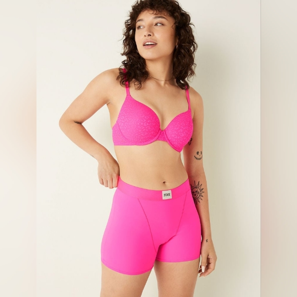 NWT Victoria's Secret PINK Atomic Pink Boxer Brief Panty XL
